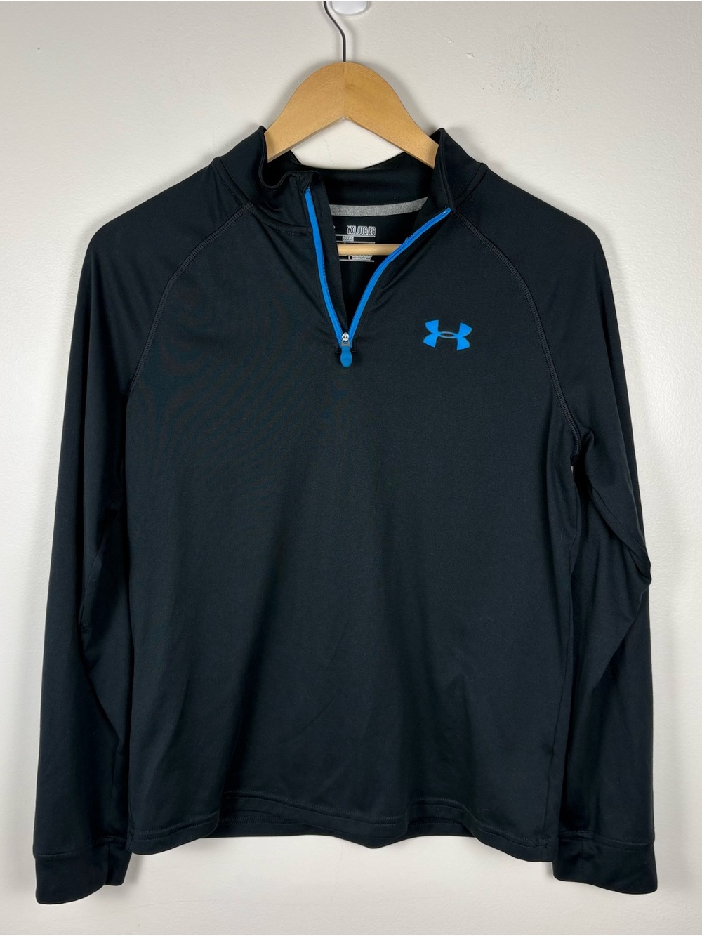 Under Armour Youth HeatGear Navy Blue Quarter Zip Long Sleeve Size XL